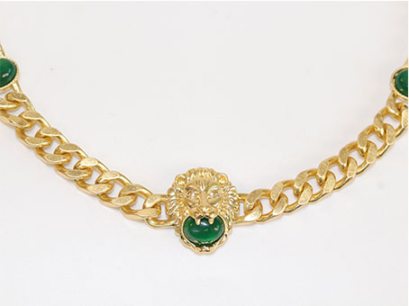 Lion face link chain