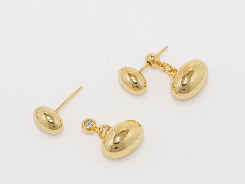 Alphabet B Classic pebble gold drops