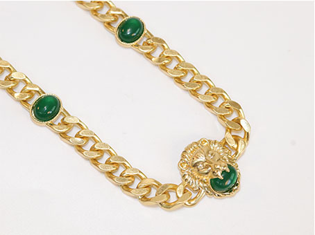 Lion face link chain