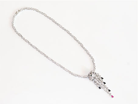 Cz platinum panther sleek chain