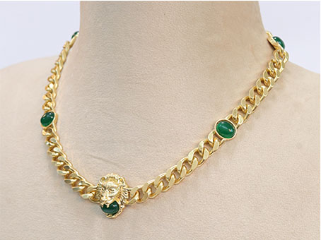 Lion face link chain