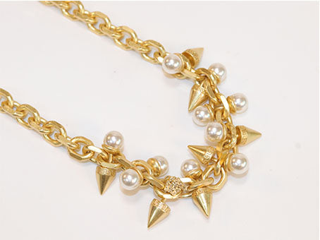 Pearl studs link chain