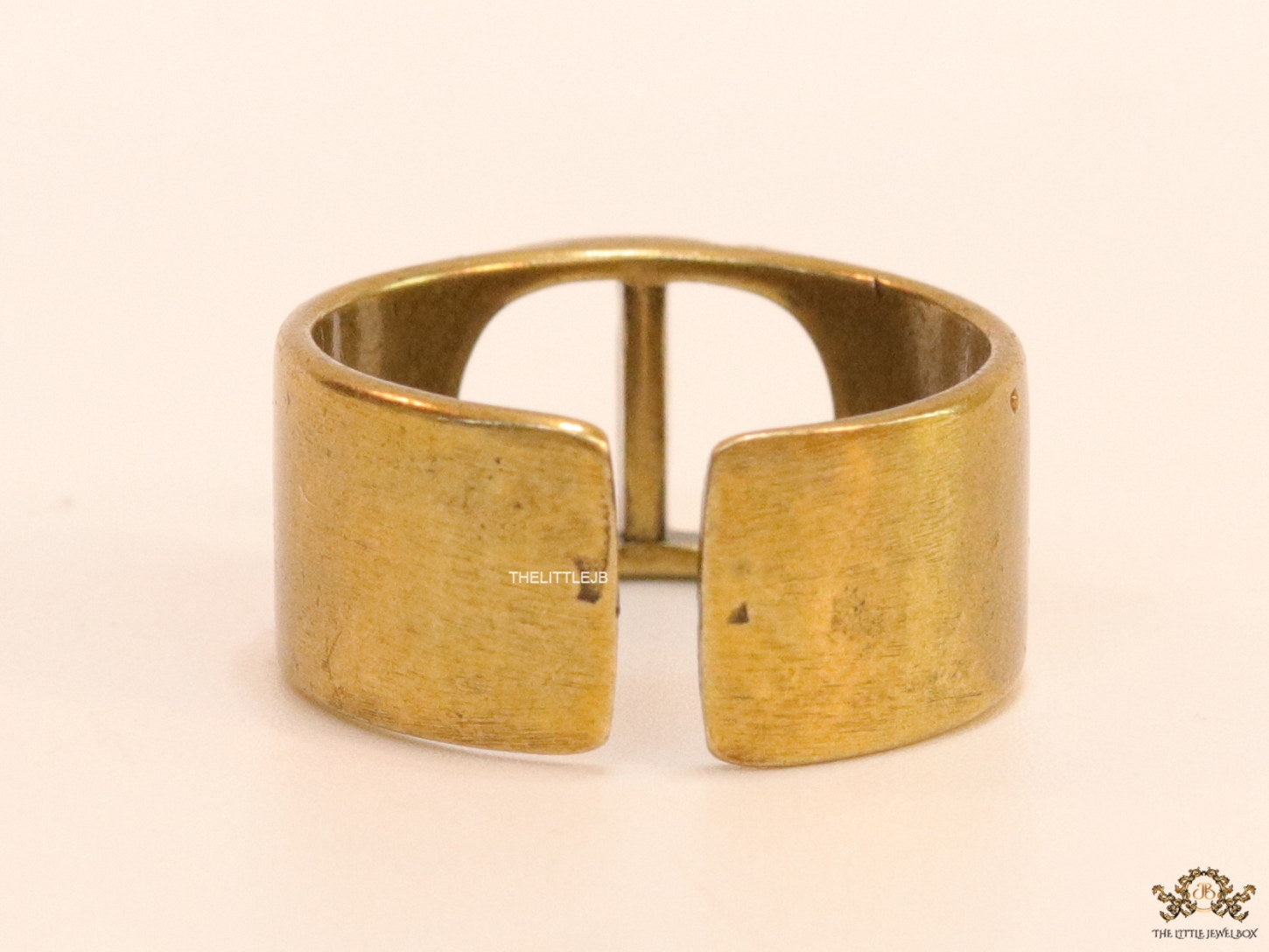 Classy gold plated open ring band with alphabet initials