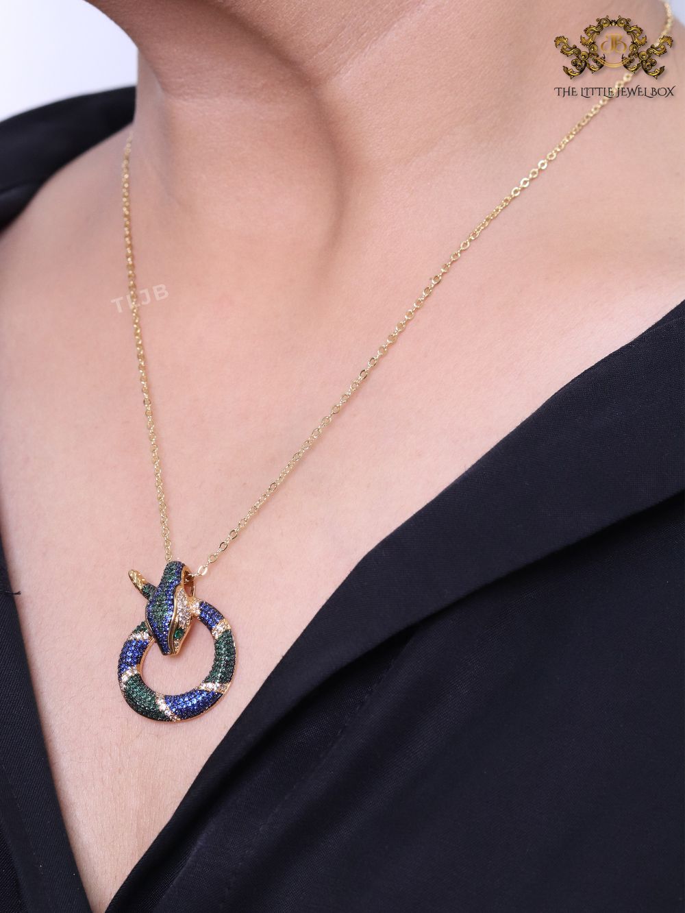 Round snake chain with CZ