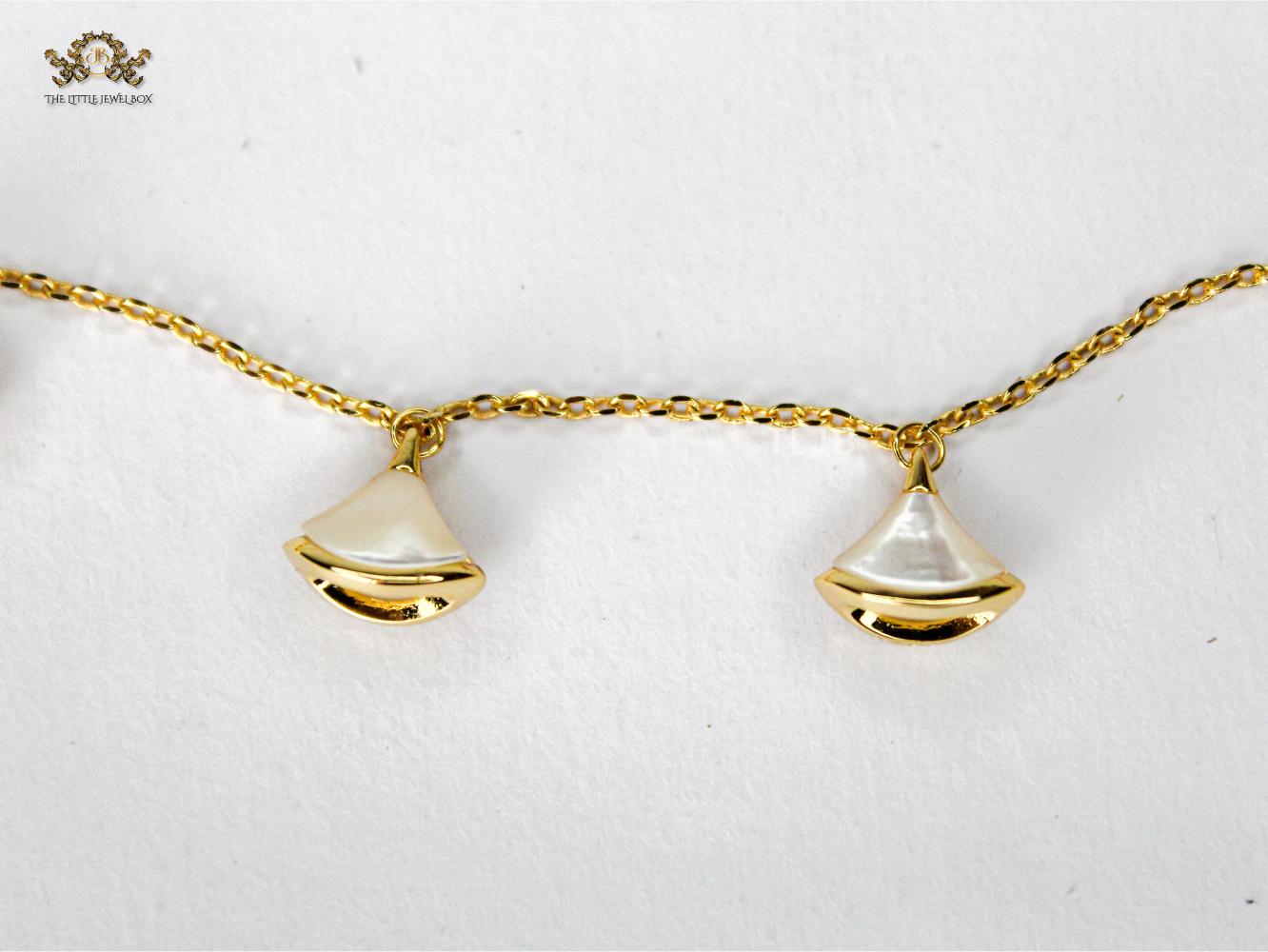 Alphabet Bvl minimal celestial charms bracelet MOP white