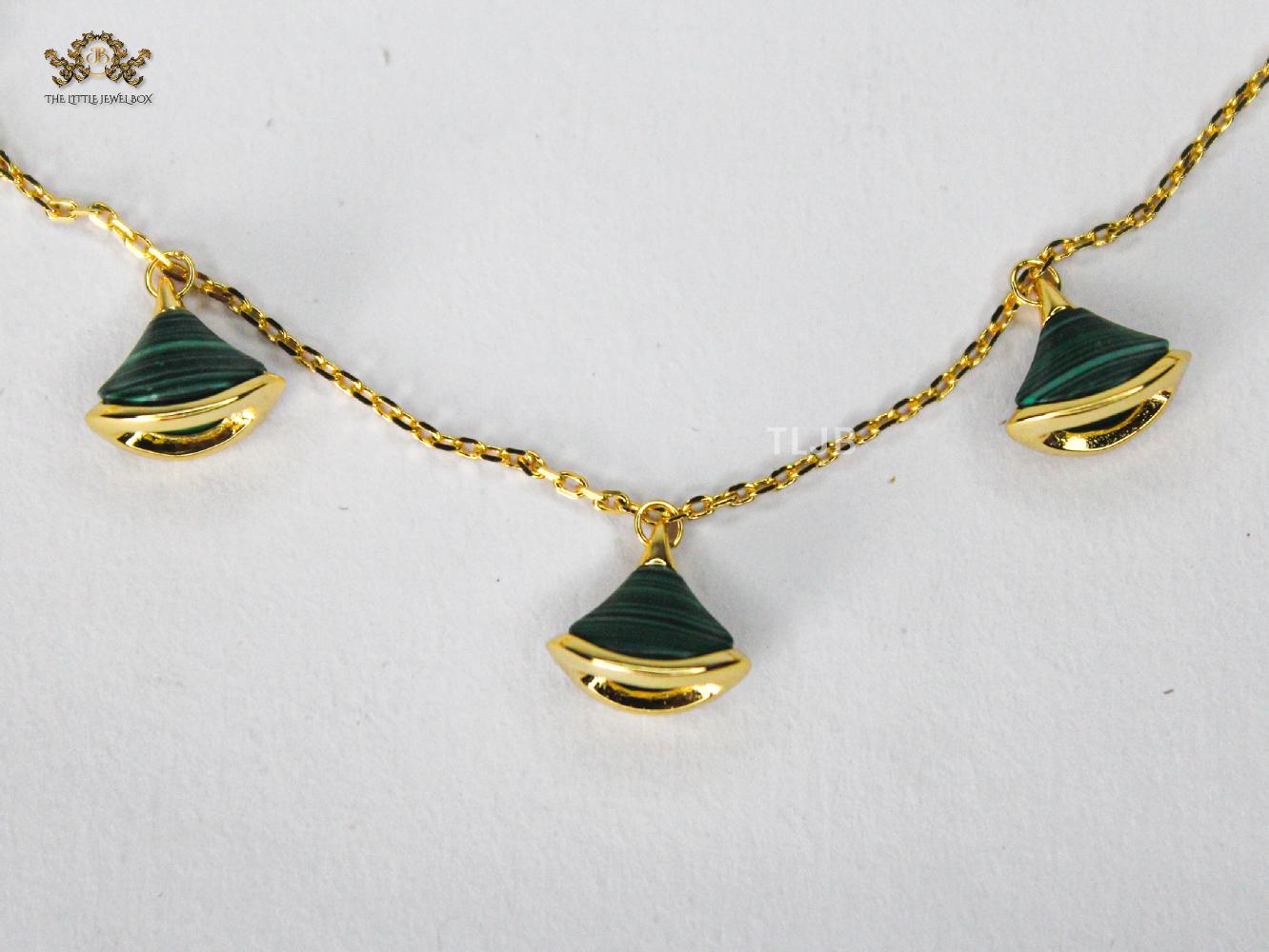 Alphabet Bvl minimal celestial charms bracelet green malachite