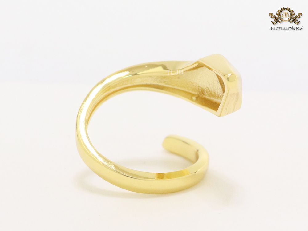 Matt gold plated snake ring