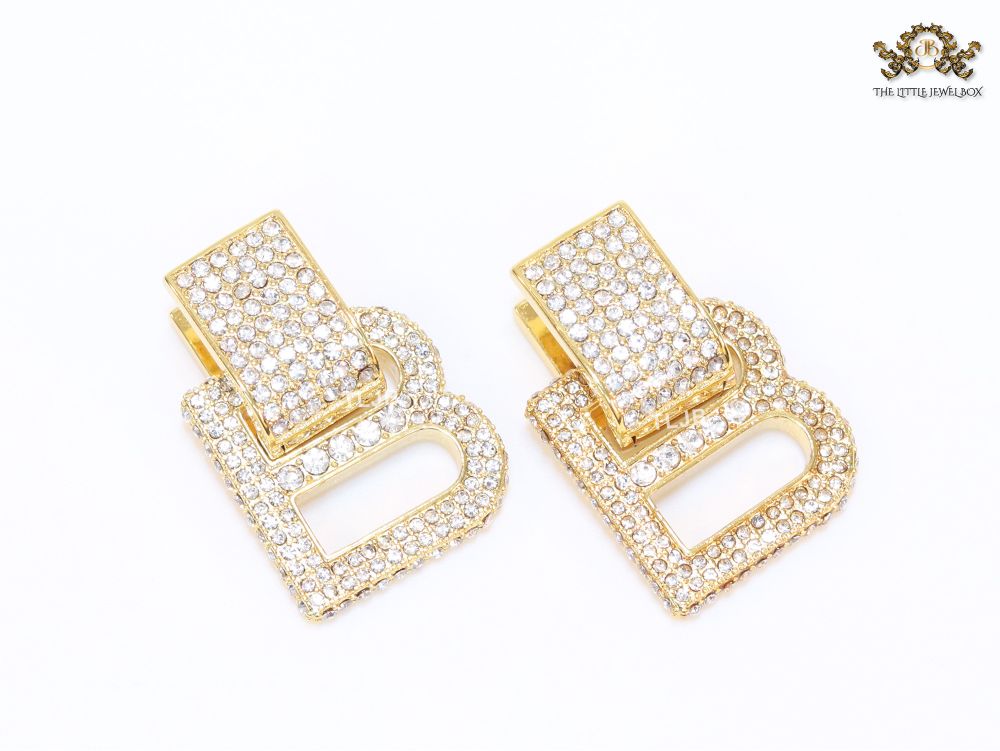 Alphabet B Cz earrings