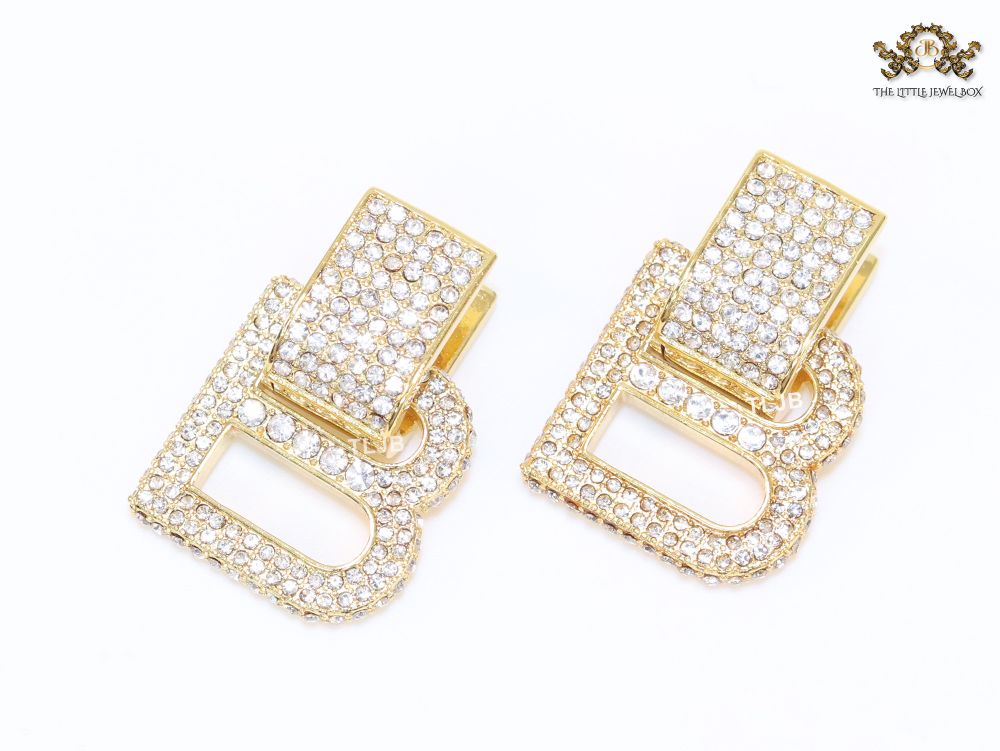 Alphabet B Cz earrings