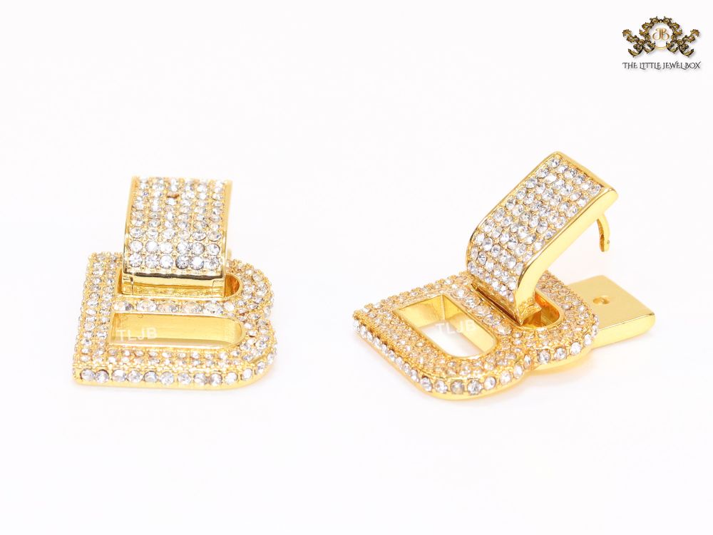 Alphabet B Cz earrings