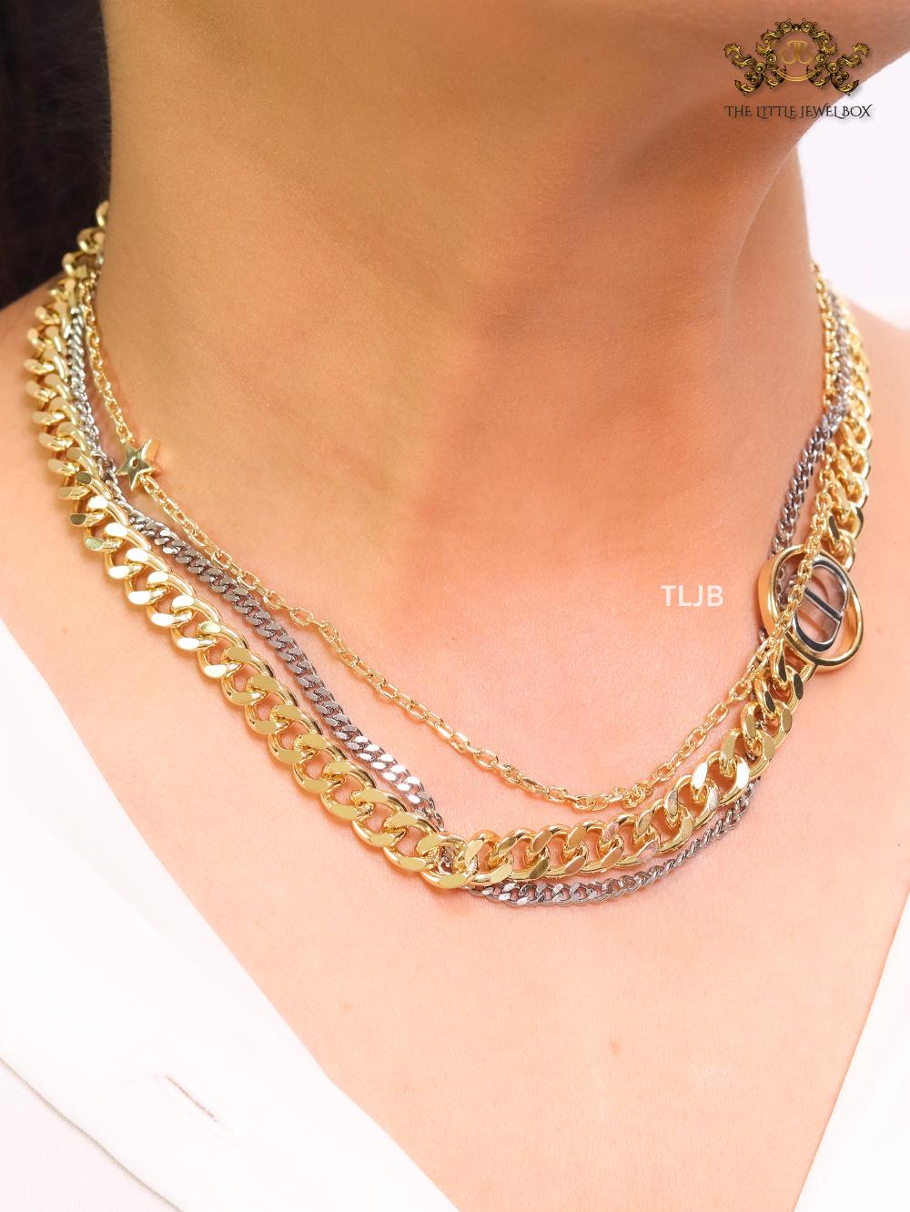 Alphabet C 3 layered link chain