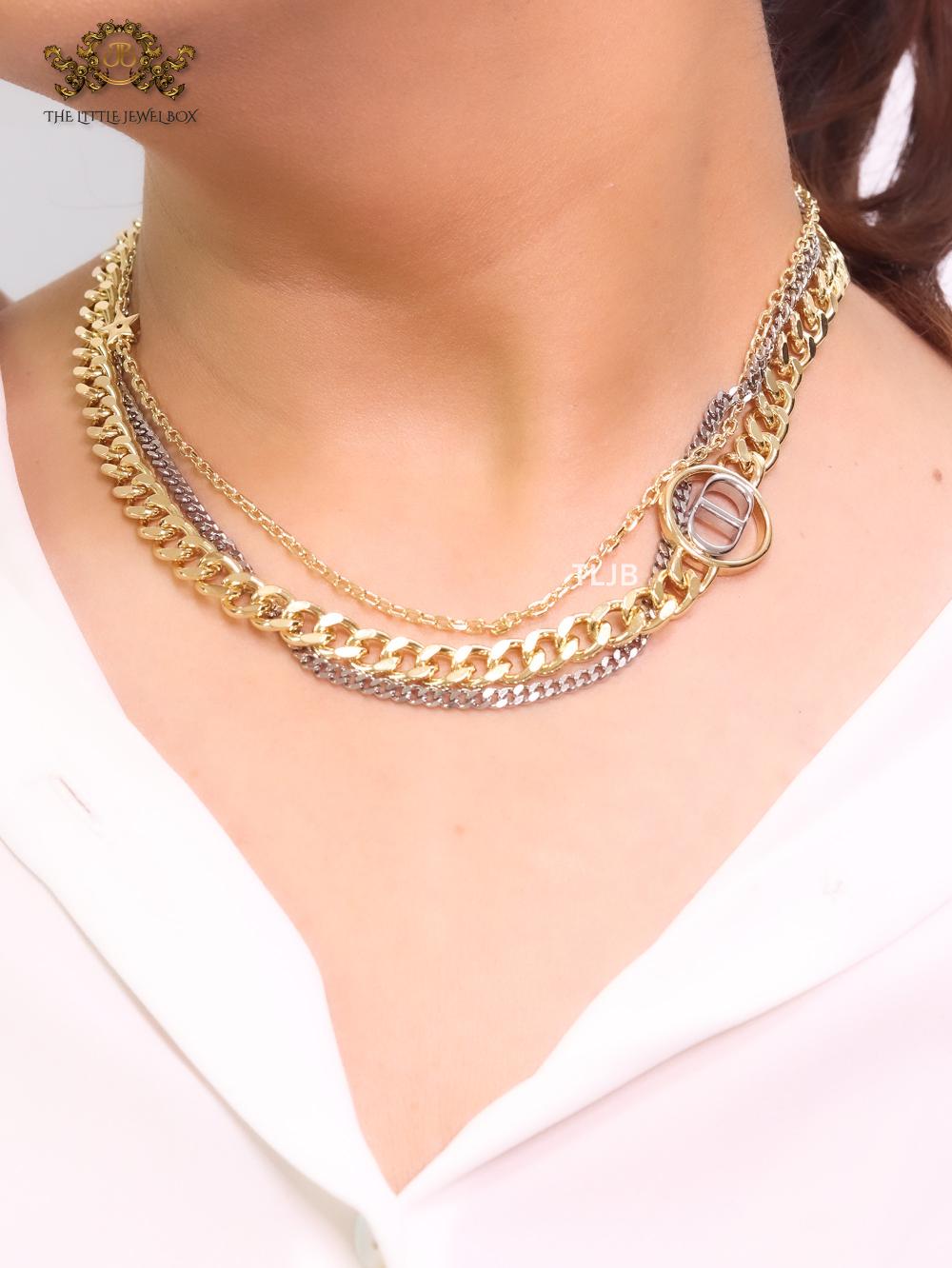 Alphabet C 3 layered link chain