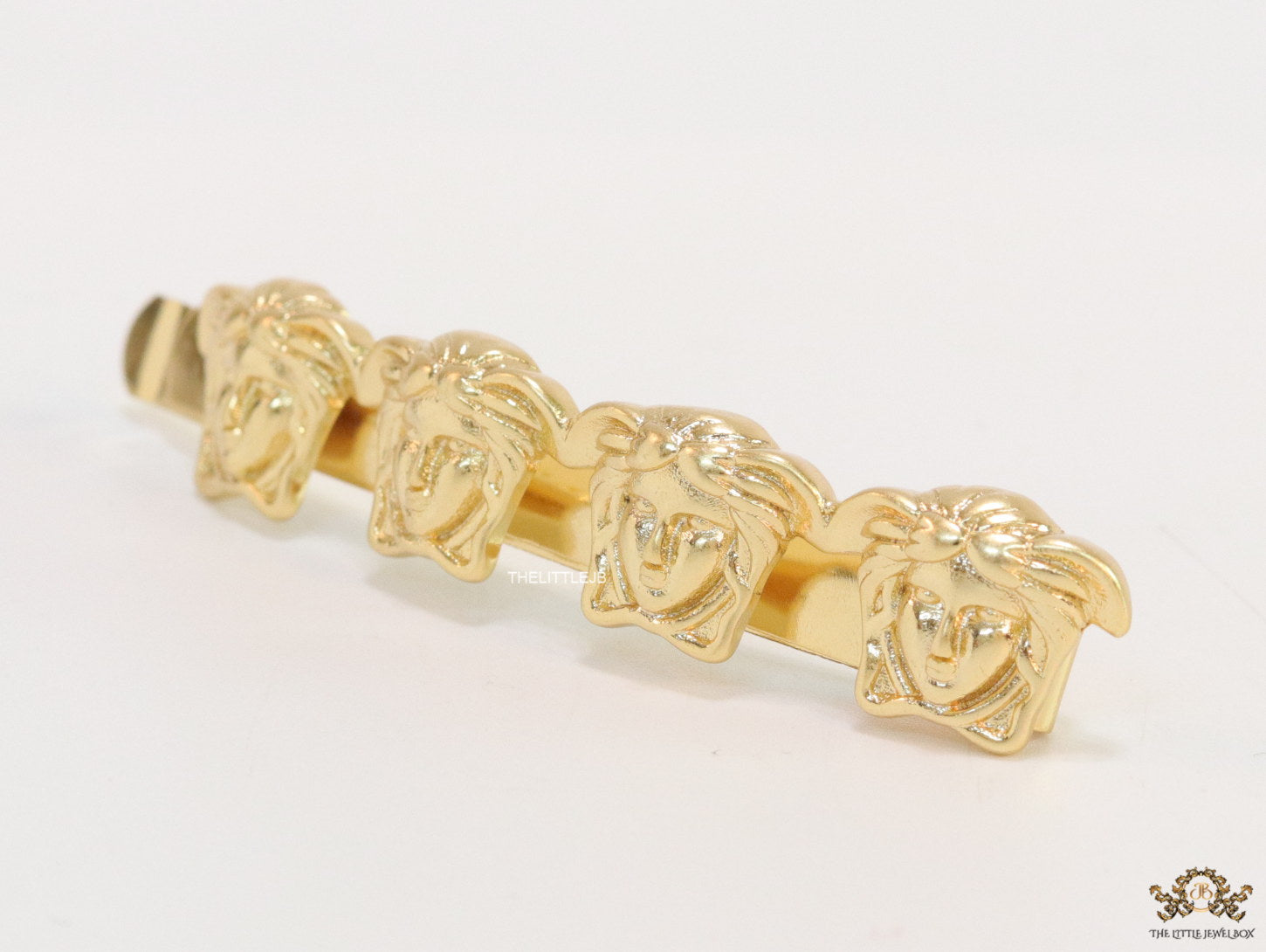 Medusa Motif Gold-Plated Hair Pin