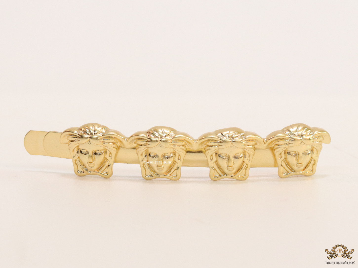 Medusa Motif Gold-Plated Hair Pin