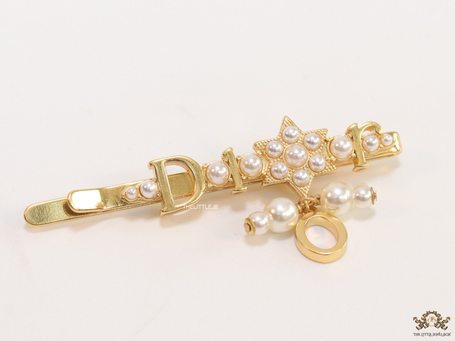 Alphabet Hair Pin with Pearl Charms