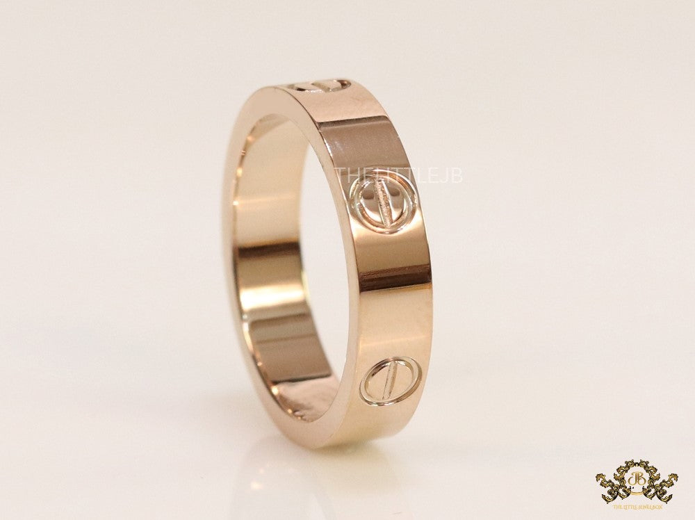 4.5mm rose gold plated band with screws