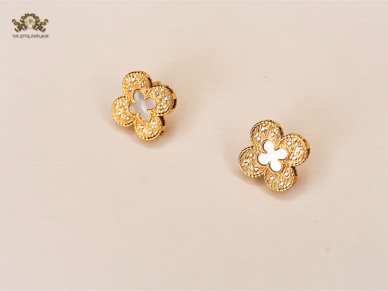 Alphabet L & V  golden dazzle earrings