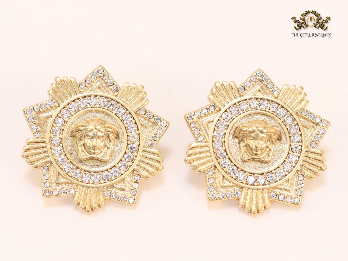 Medusa Sun and CZ studs