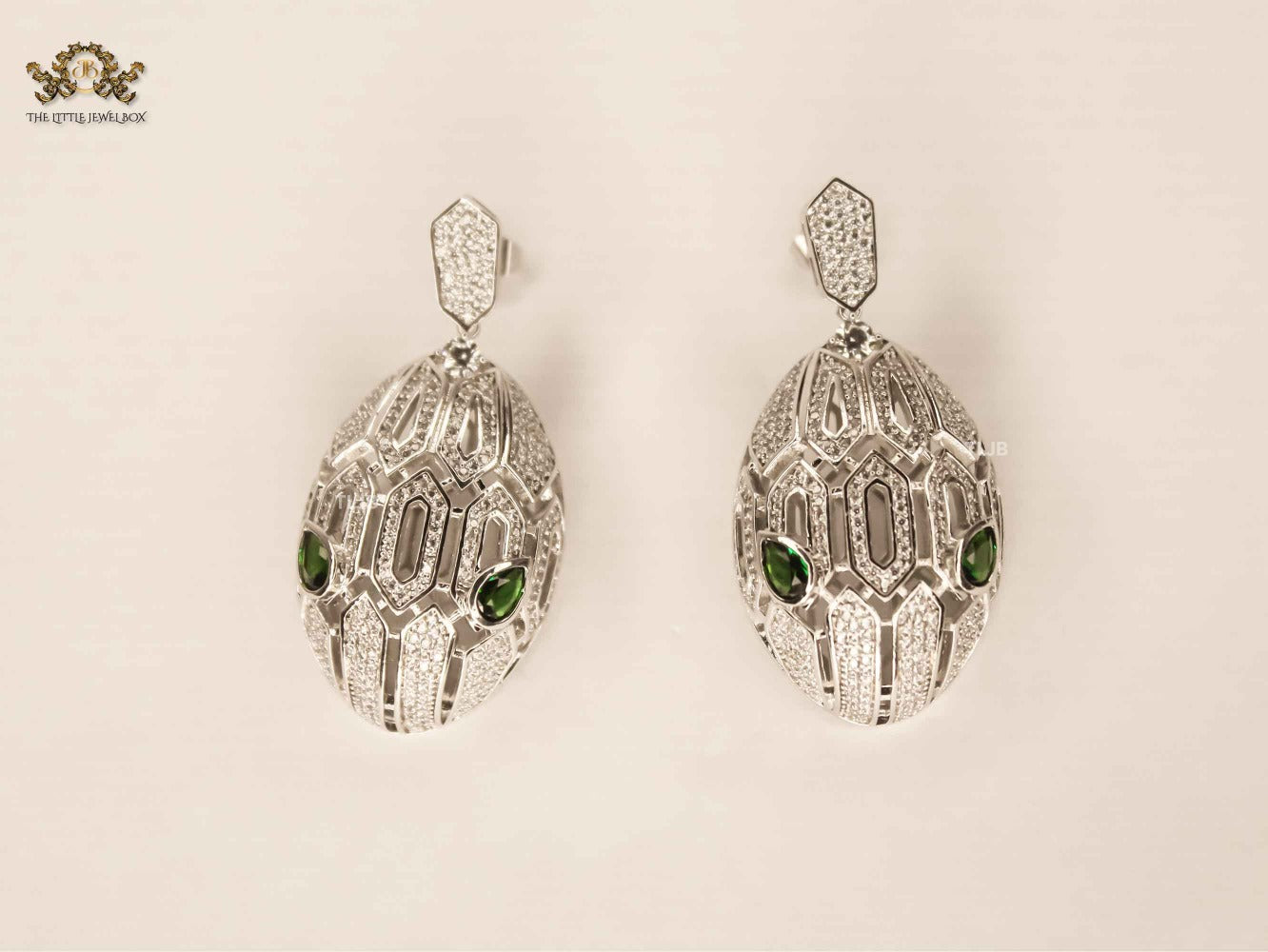 Alphabet B Emerald eye Snake head danglers