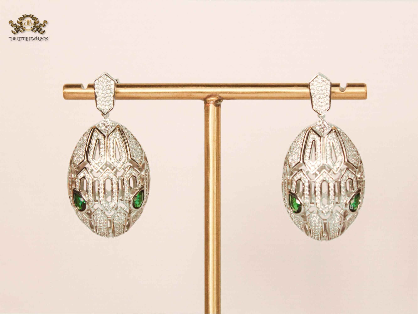 Alphabet B Emerald eye Snake head danglers