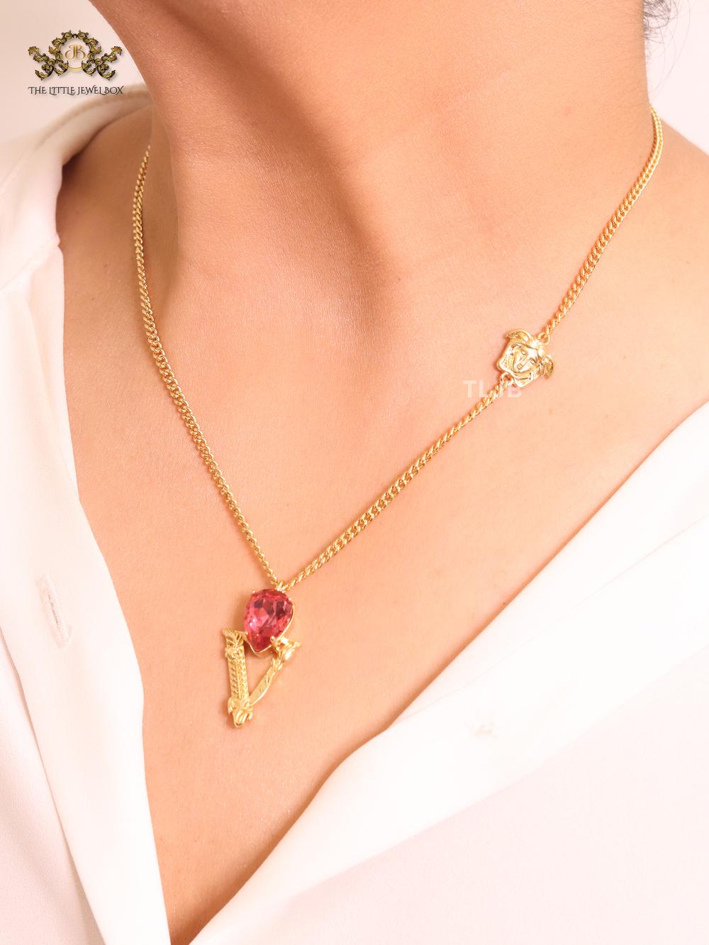 Medusa gold cz chain