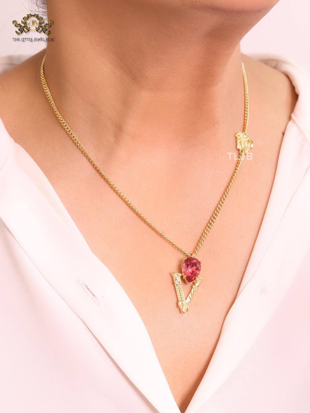 Medusa gold cz chain