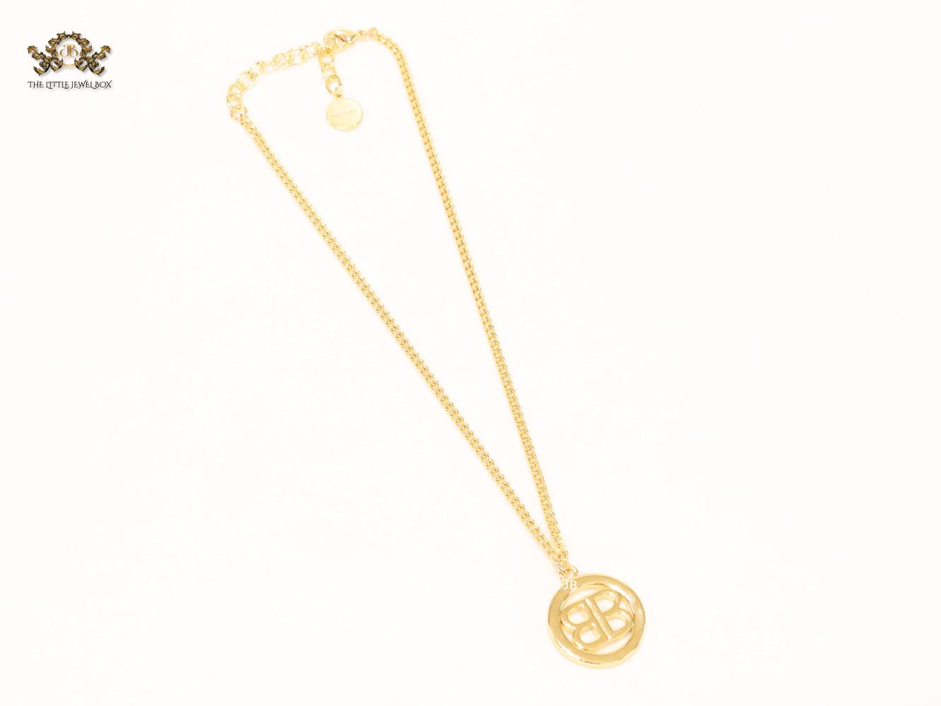 Alphabet B gold chain