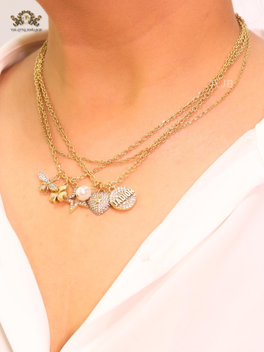 Alphabet CD gold charm Pendants 5 charms