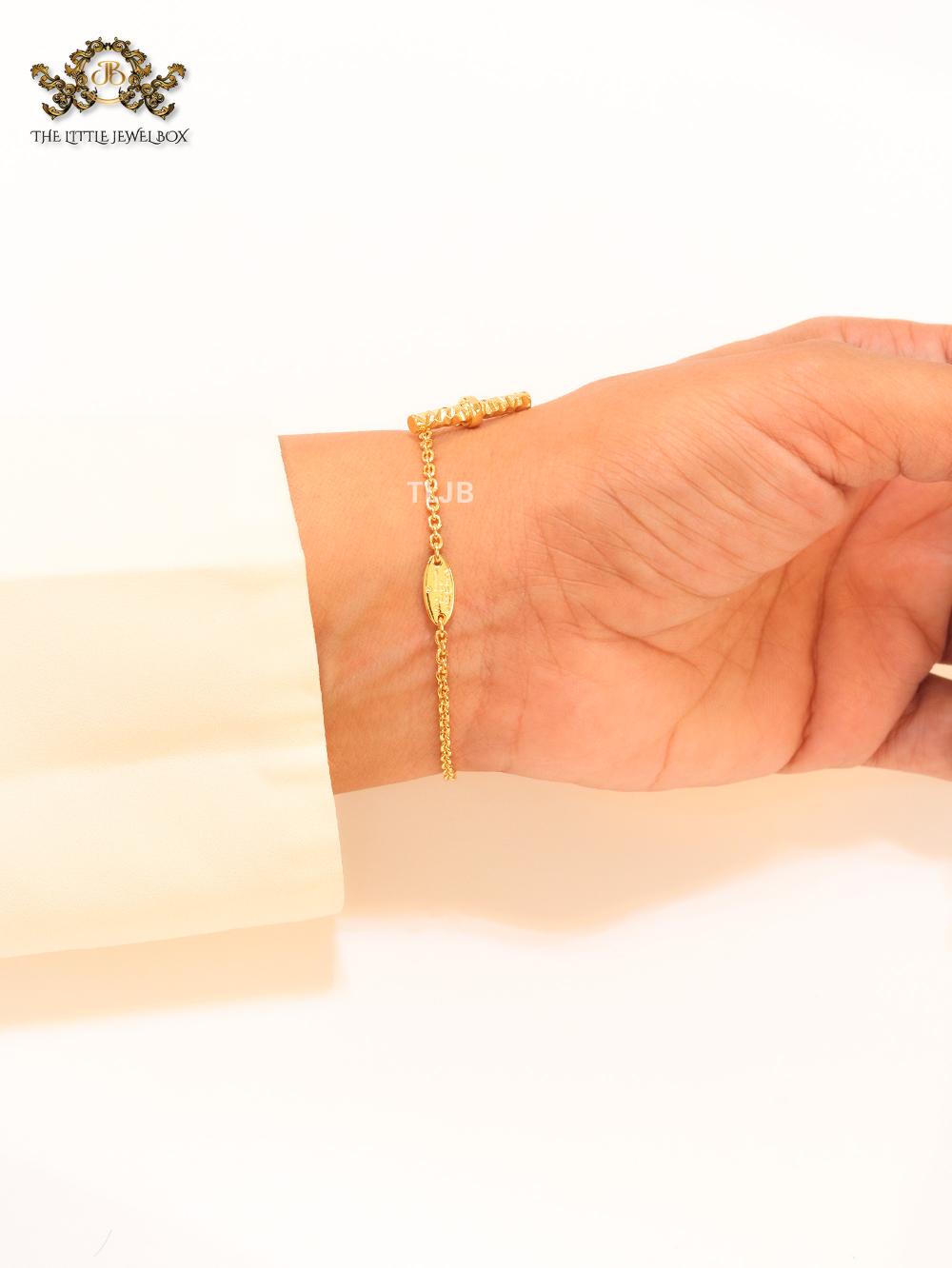 Alphabet L sleek bracelet