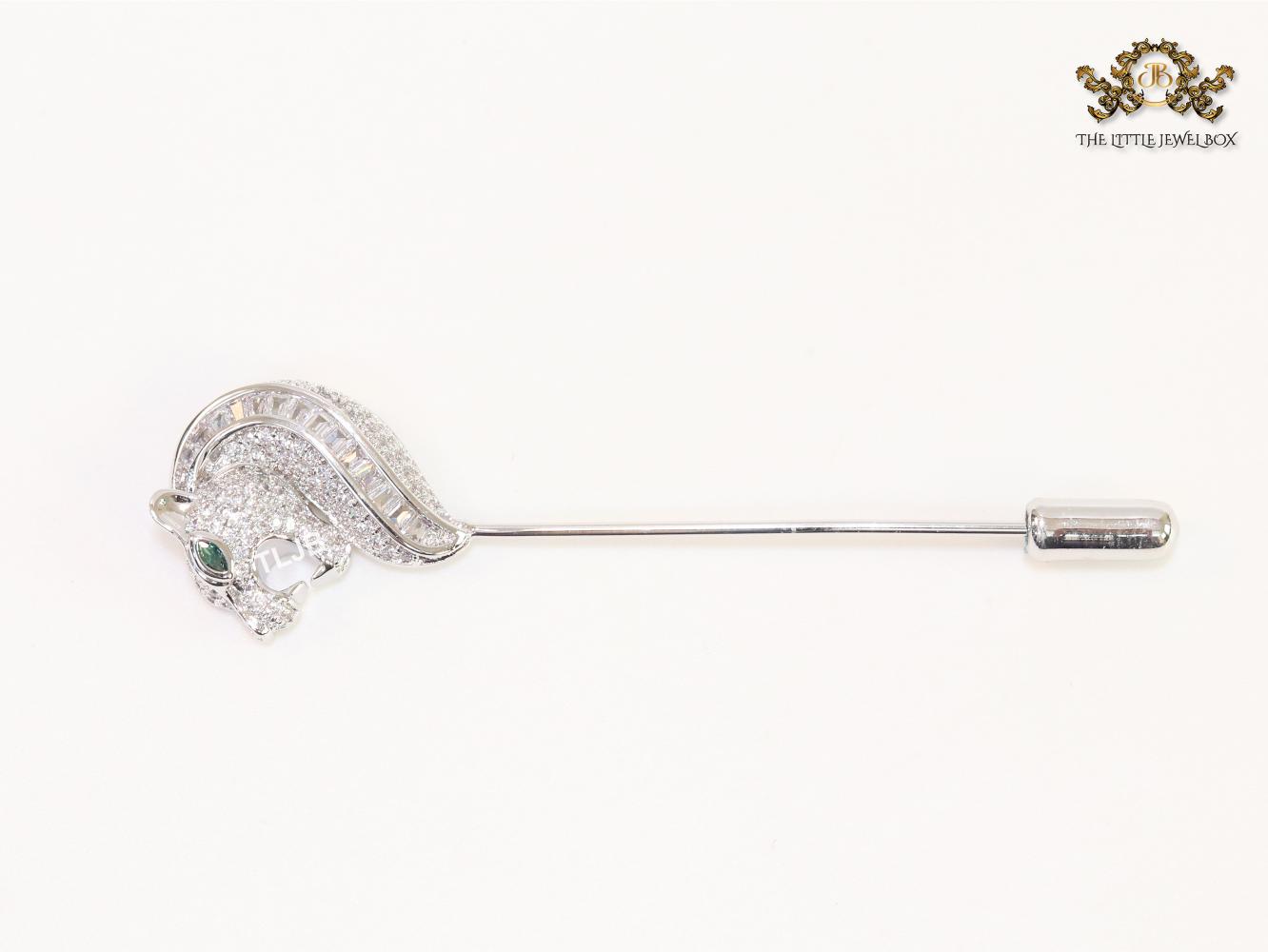 Platinum panther brooch