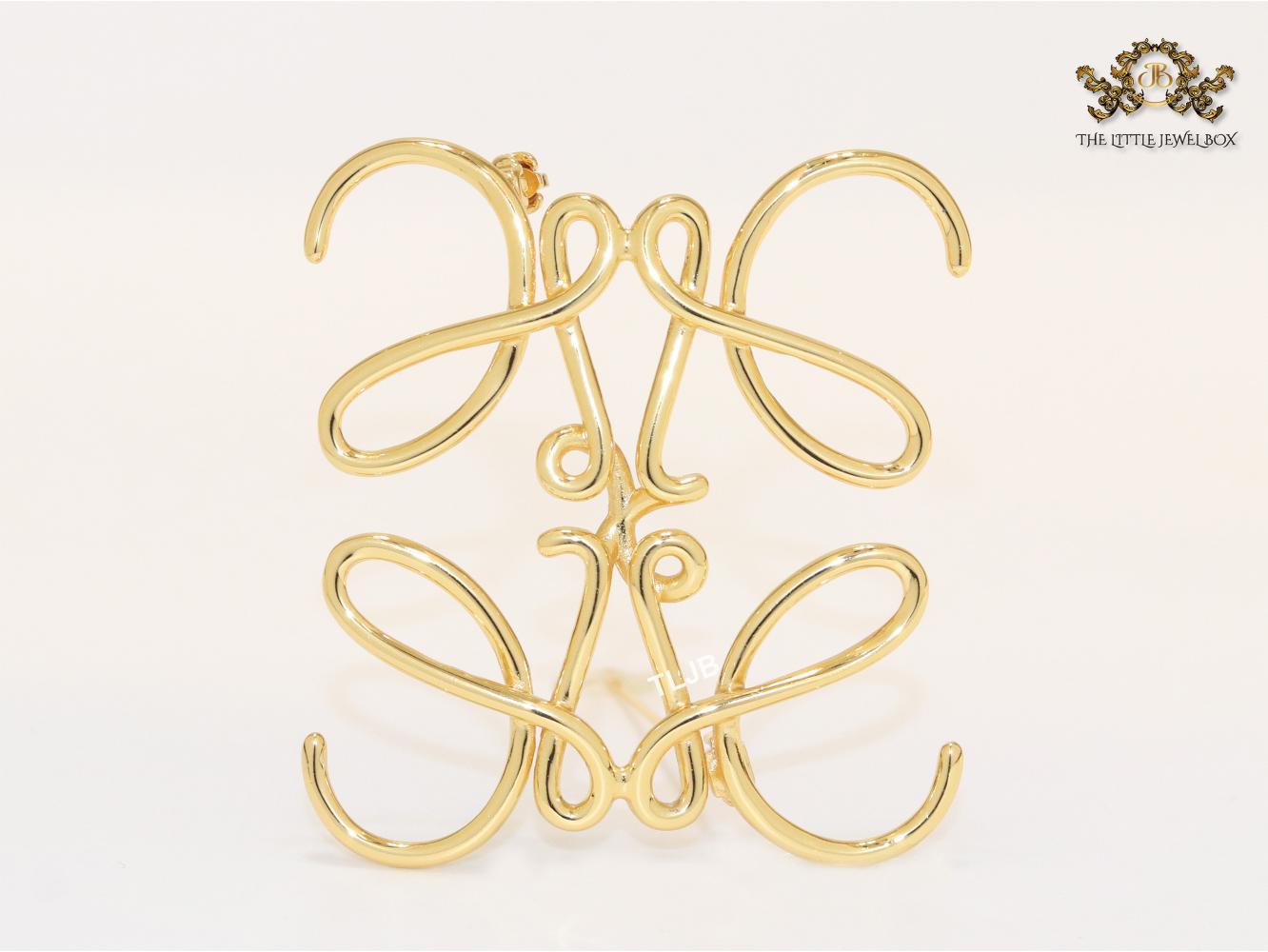 Alphabet LW Plain sleek brooch