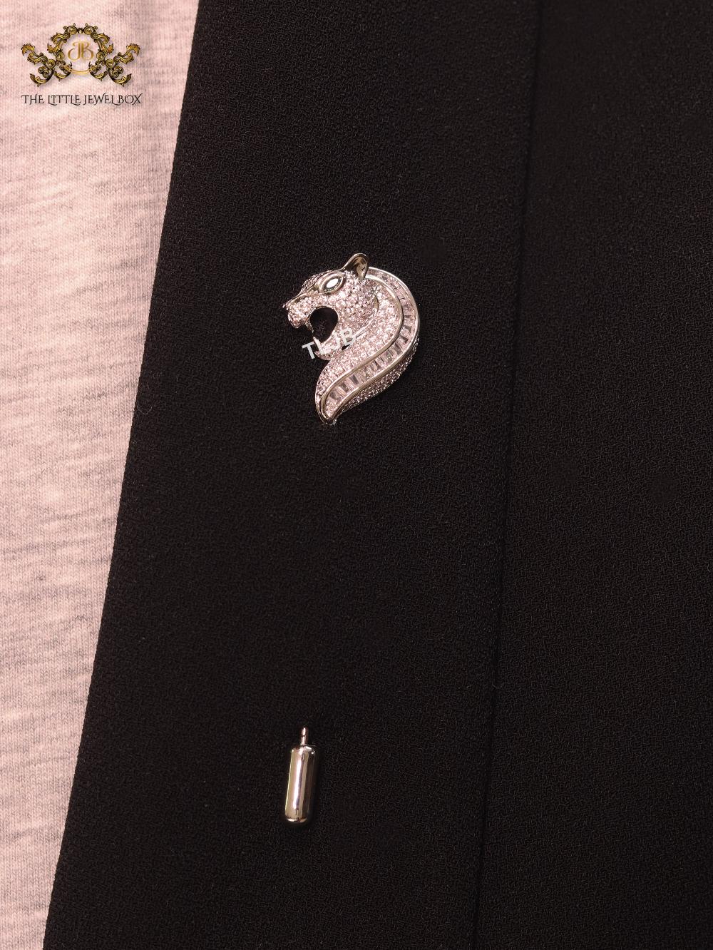 Platinum panther brooch