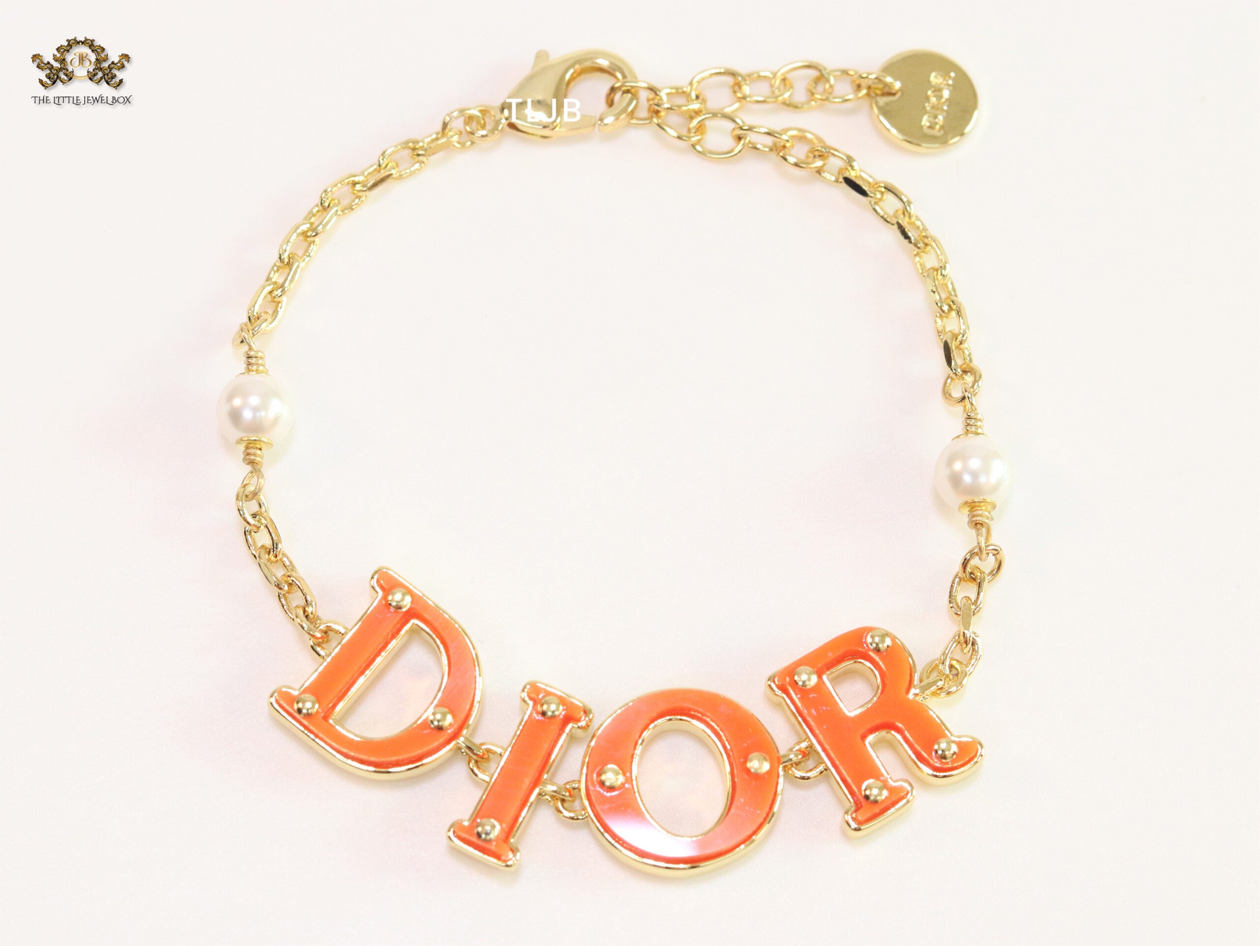 Alphabet D bold letters bracelet