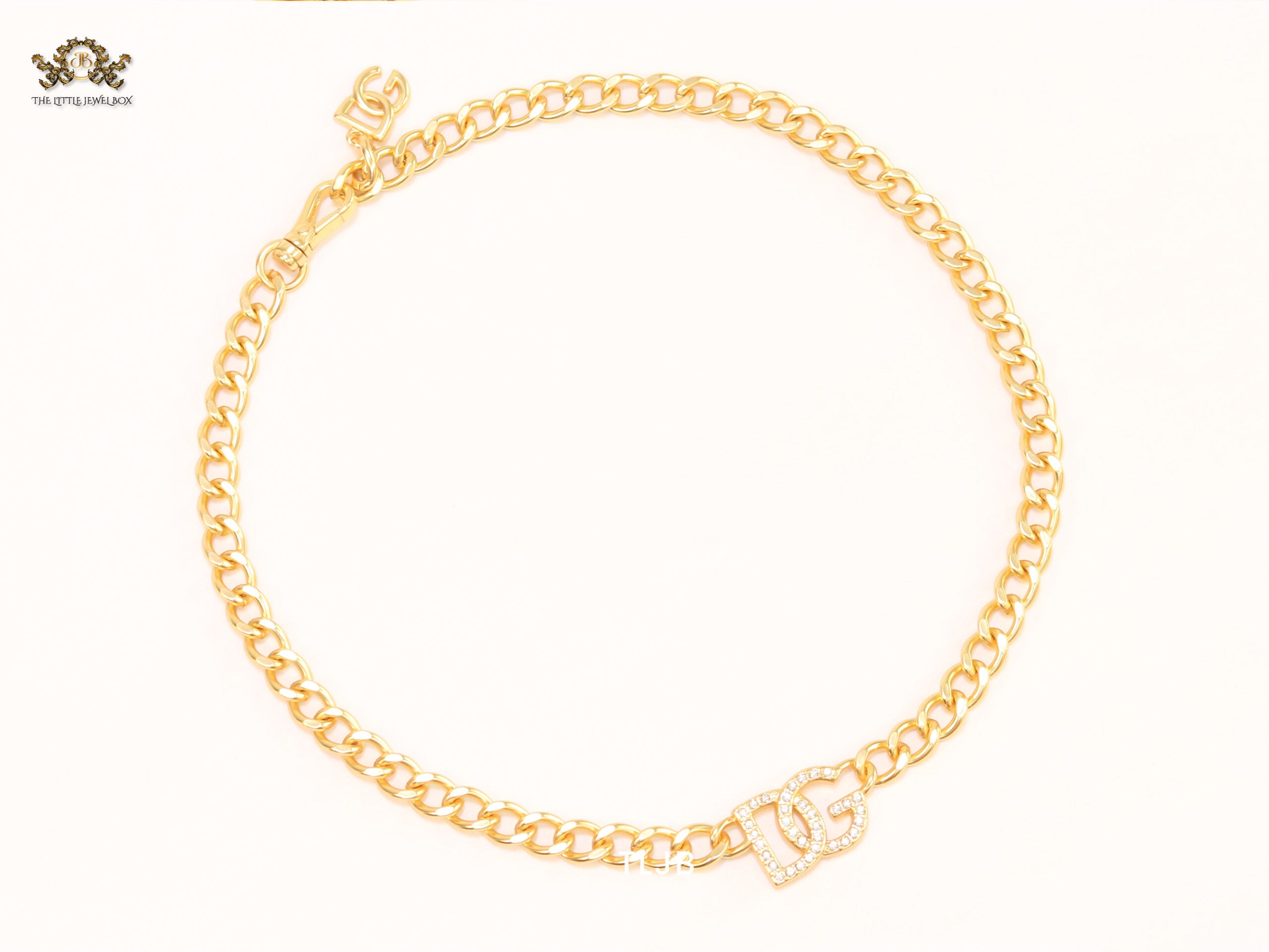 Alphabet D link chain necklace