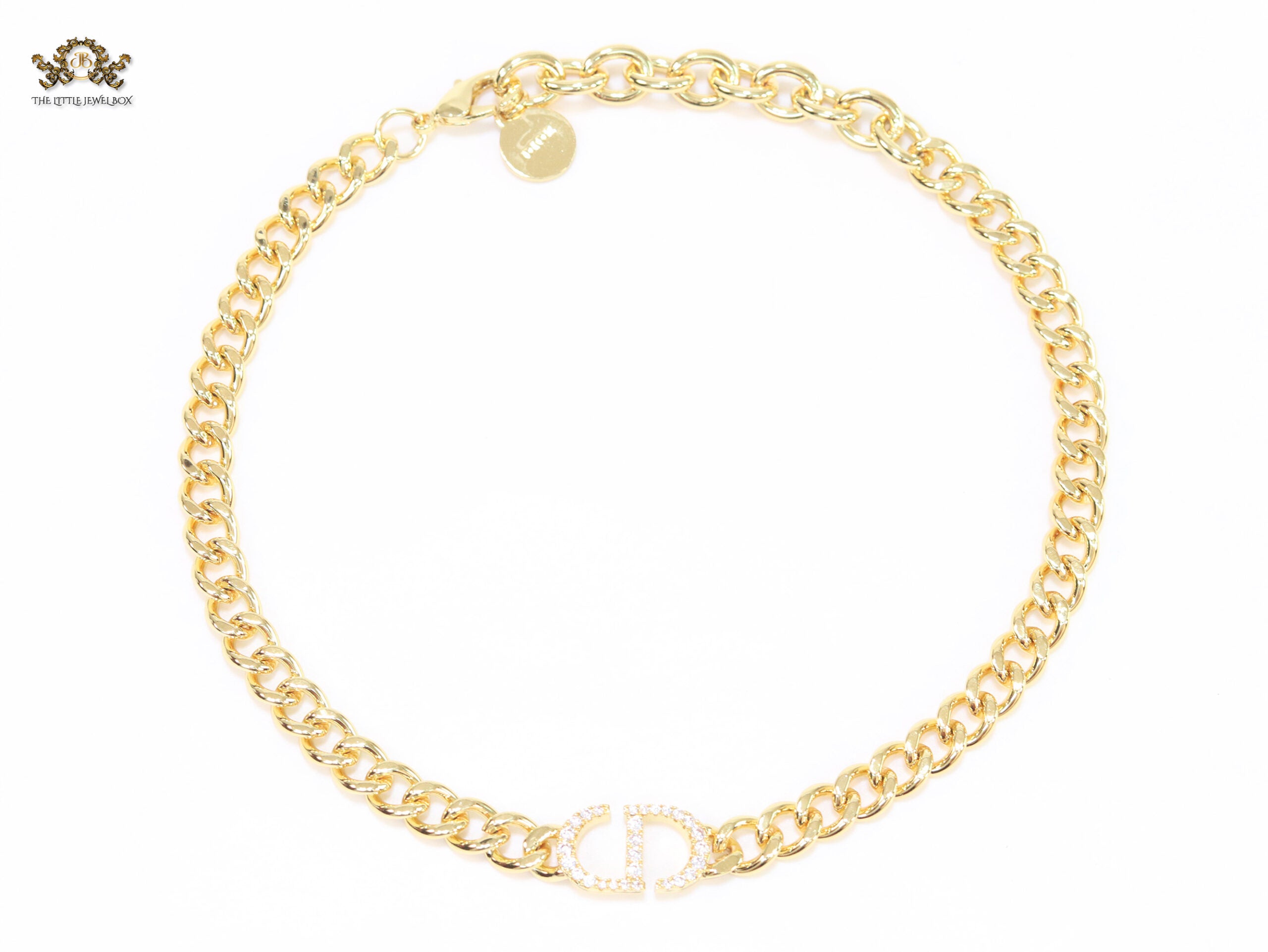 Alphabet CD cz link chain 10mm