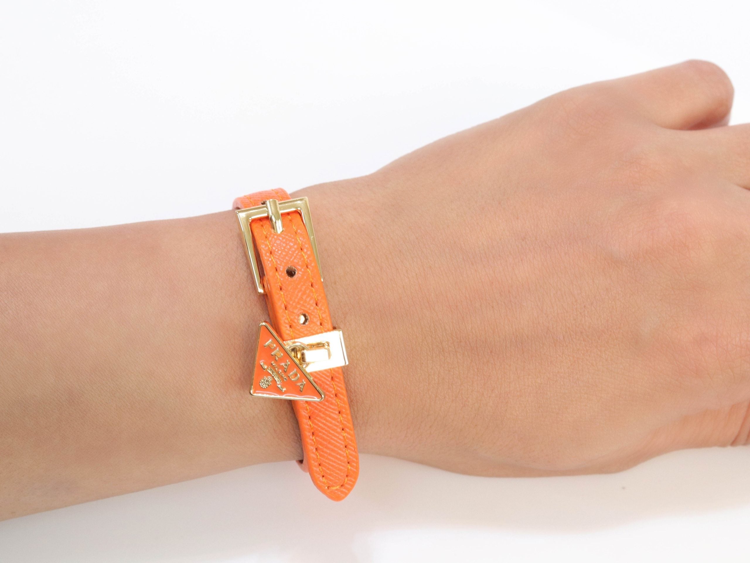 Orange belted bracelet
