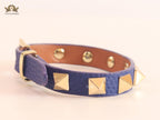 Alphabet V rockstud blue bracelet