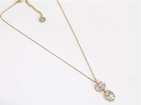 Rustic Double G white drop pendant