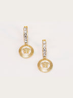 Medusa gold and white dangles