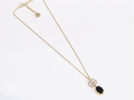 Rustic Double G black drop pendant