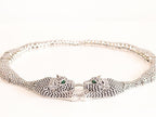 Platinum panther body necklace