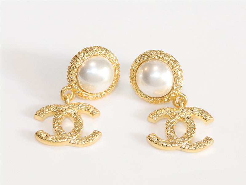 Double C pearl cz drops