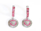 Platinum pink medusa dangles