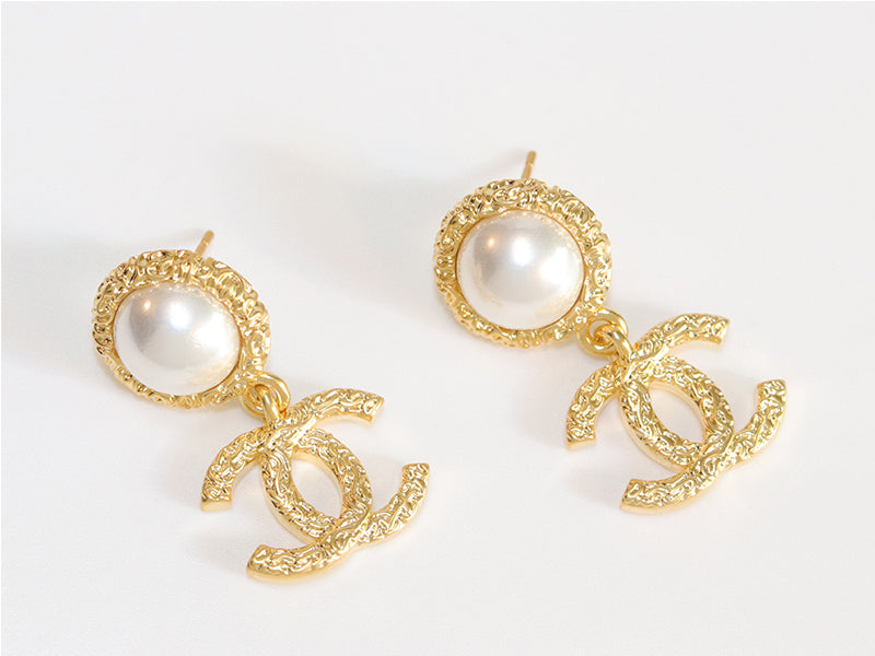 Double C pearl cz drops