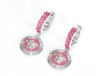 Platinum pink medusa dangles