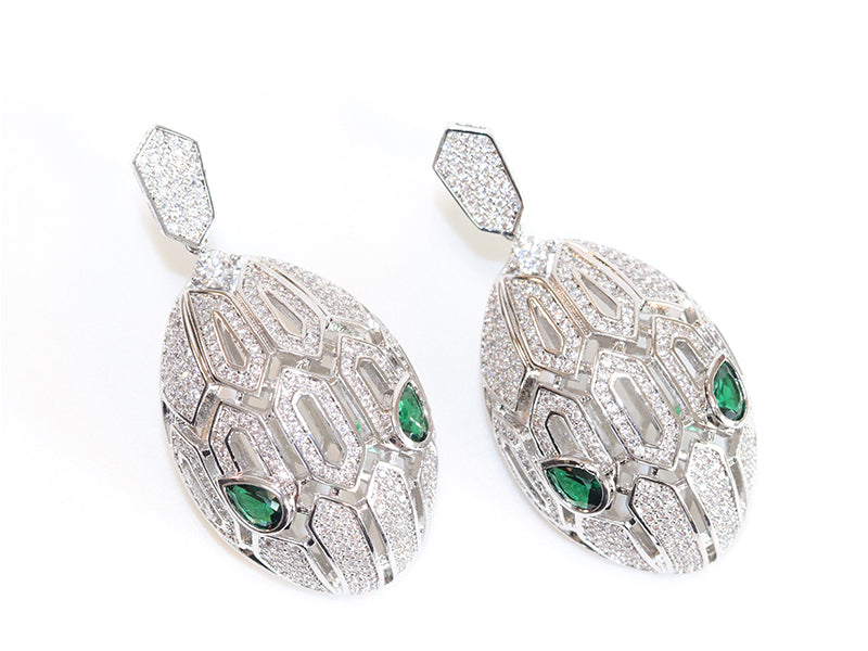 Platinum snake head drops