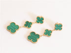 Green Malachite Clover chain dangles