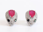 Ruby snake head studs