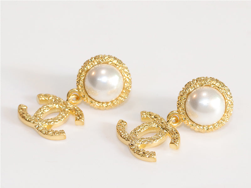 Double C pearl cz drops