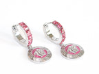 Platinum pink medusa dangles